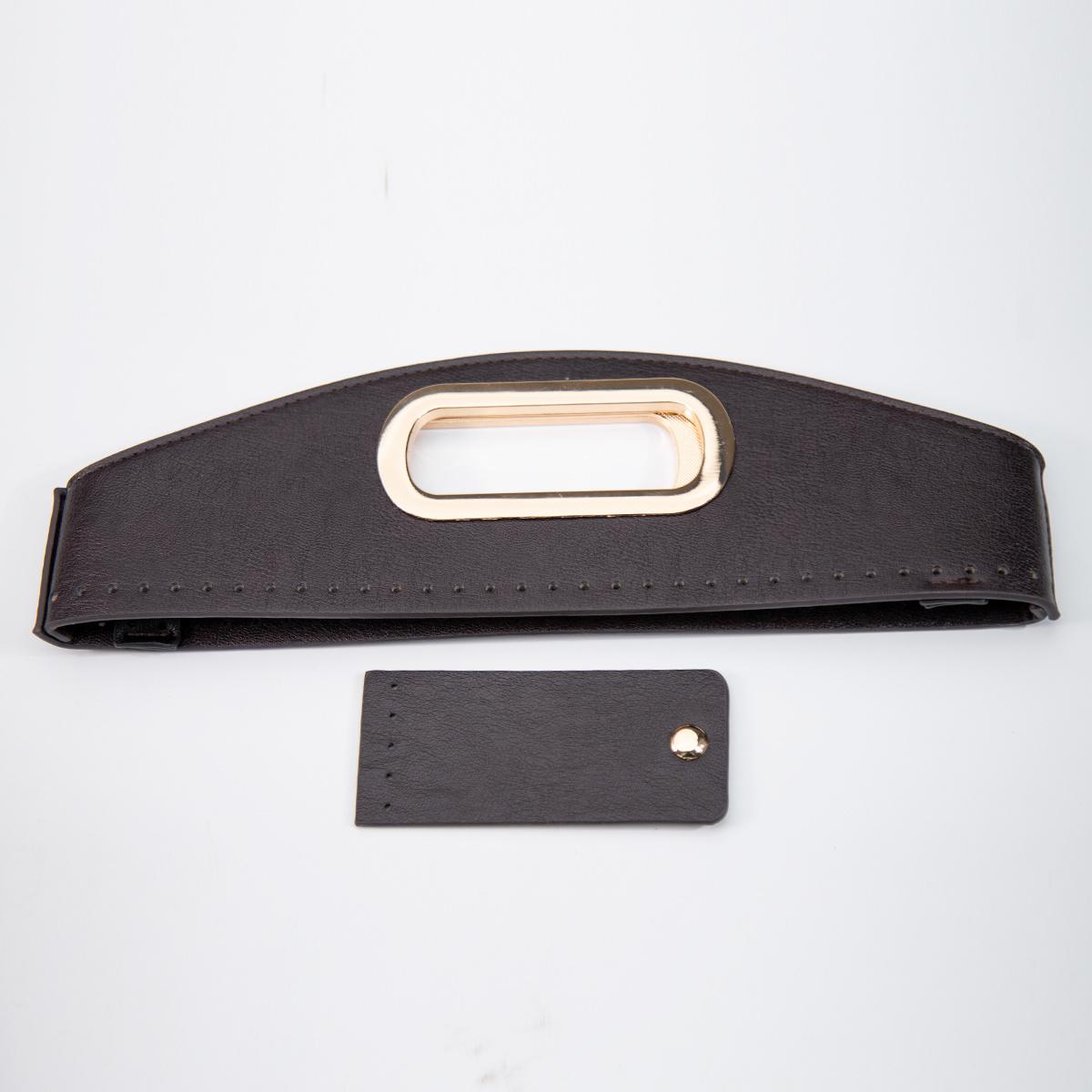 1piece Bag Handle Set, Integrated Bag Head with Carry Handle, Faux Leather Handbag Additions, DIY Wallet Making, Straw Bags Accessories