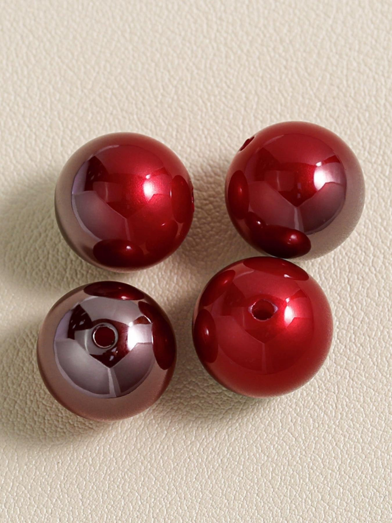 200/30pcs Bead Set for Handmade Jewelry, Mabe Two-Tone Plated Beads, Ombre Solid Color Round Beads, DIY Bracelet Phone Chain Accessories