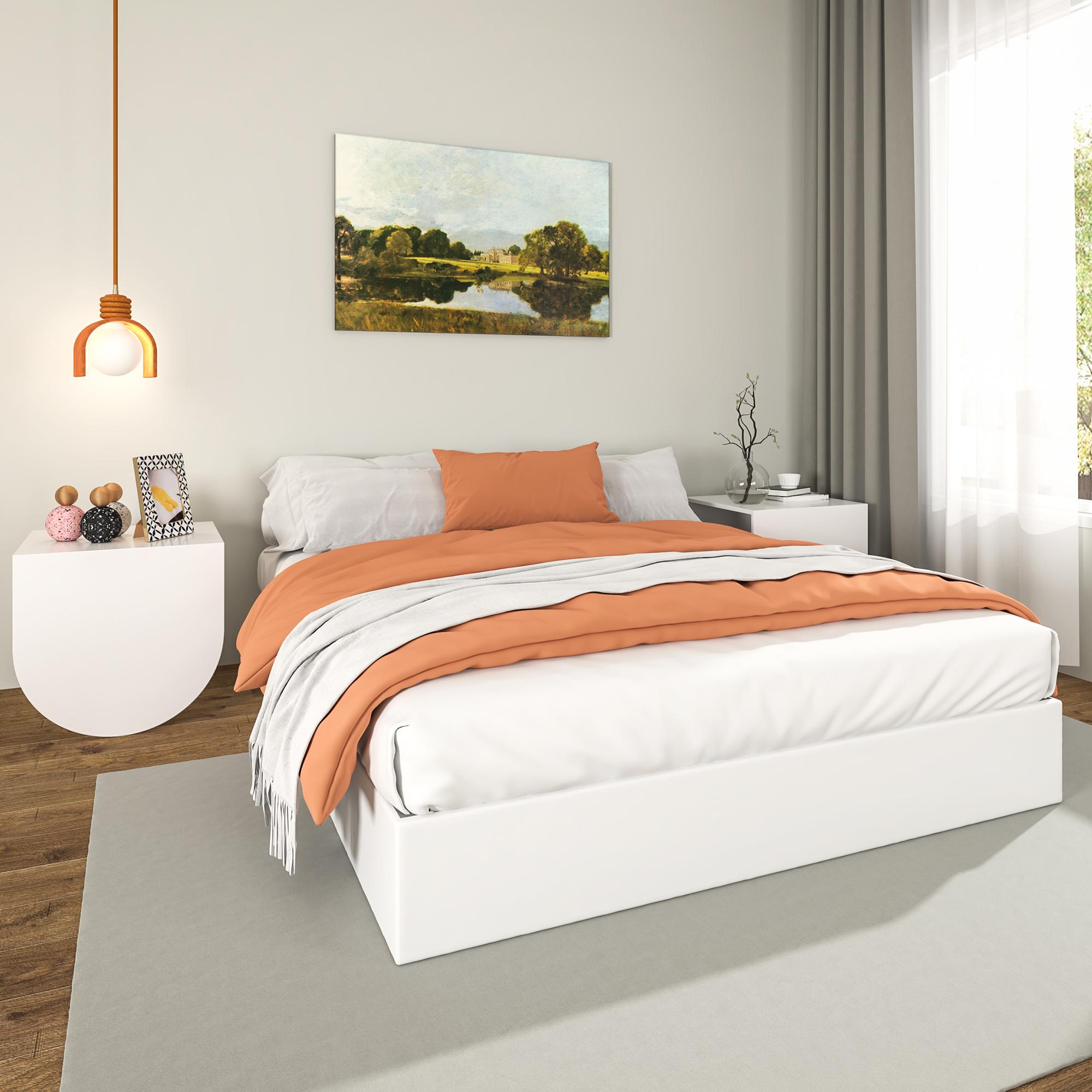 Edenza-Box Spring King 5 7 9 Inch High Metal Twin Full Queen Size with Heavy Duty Mattress Foundation, Fabric Cover, Easy Assemb l y, Quiet Noise-Free, Bedroom Furniture Luxury Bed Frame