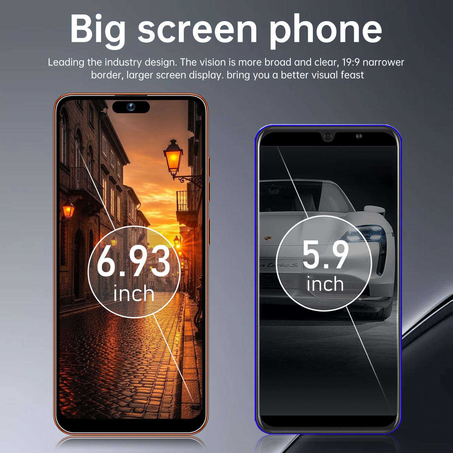 Astarry 17 Pro Max Large Screen Smartphone Cellphone, 6gb+64GB RAM, 6.93-Inch Full Screen, 5000mah Battery, 16+20mp Camera, Face & Fingerprint Unlock