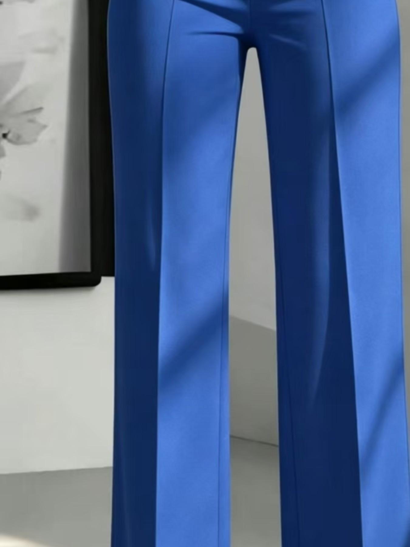 Women's New High Waist Drape Straight Leg Simple Suit Pants, Chic Elegant Business Casual Wear, Office Wear, Comfortable and Stylish Design