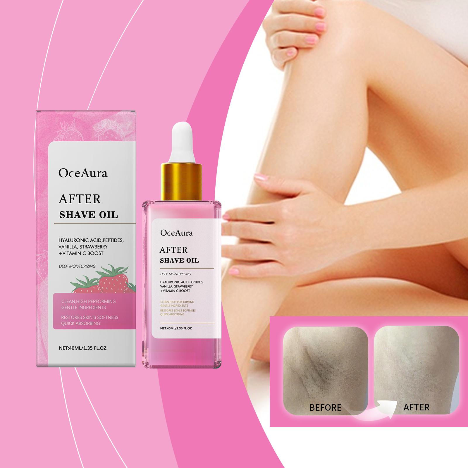 Strawberry Scented Post-Shave Oil, Moisturizes and Smooths Skin, Deep Nourishment, Keeps Skin Hydrated and Soft, Single Item