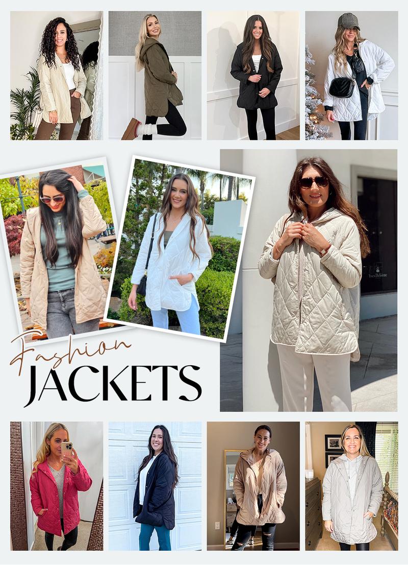 EVALESS Puffer Jacket for Women,Lightweight Long Sleeve Button Hoodies Outerwear,Oversized Basic Casual Comfort Coats Tops,2026 Womenswear Fall Winter Outfits