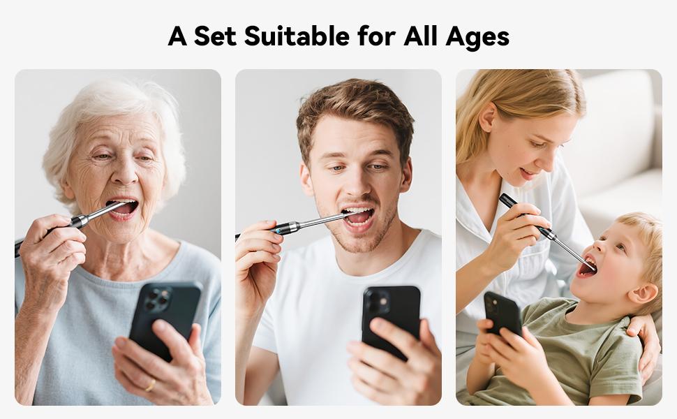 Tonsil Stone Remover Kit with Camera & Light - WiFi Connected for iOS/Android, 5 Attachments, Rechargeable (USB/Battery), Home Oral Care Tool Tonsil Stone Remover Kit with Camera & Light - WiFi Connected for iOS/Android, 5 Attachments, Rechargeable (USB/Battery), Home Oral Care Tool