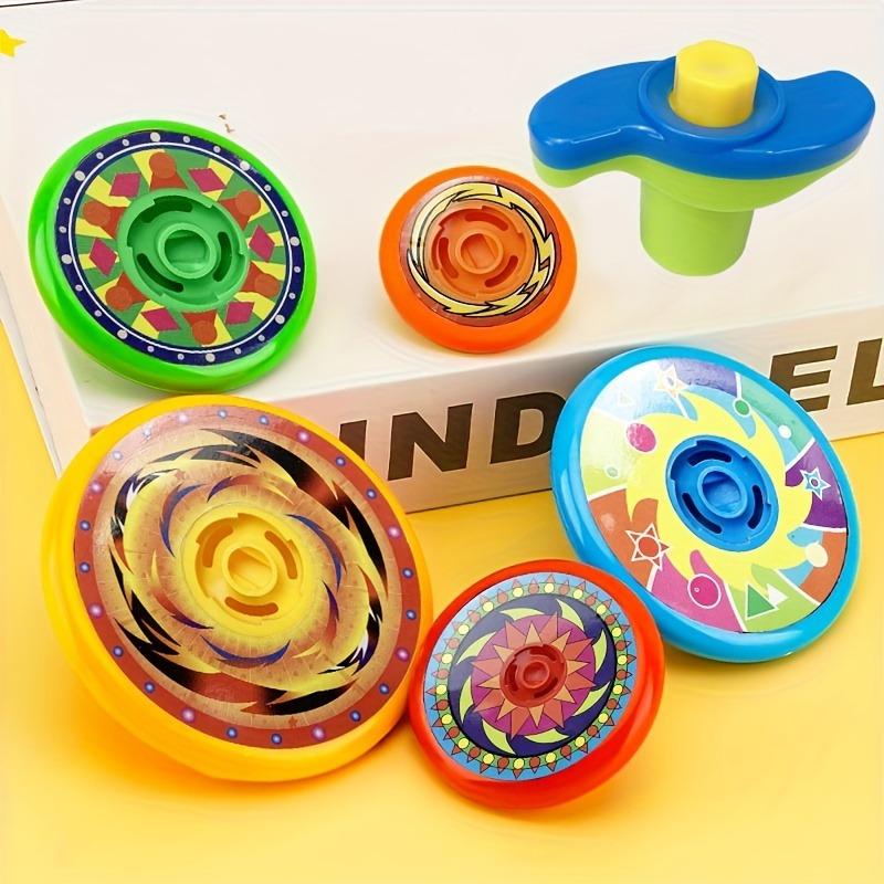 Stacked music gyro toy (1 set), colorful multi-layer spinning music, fun launcher spinning toy, parent-child interactive tabletop game gyro battle toy