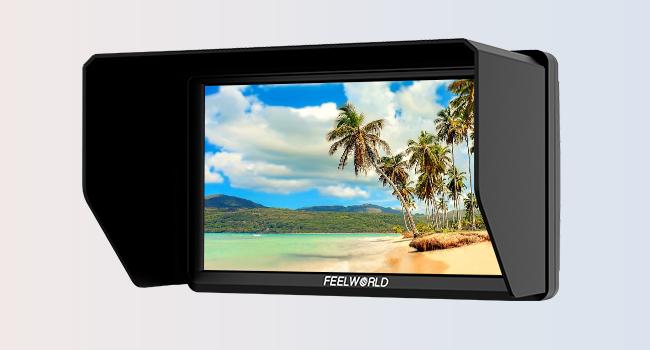 FEELWORLD S55 5.5 inch Camera DSLR Field Monitor Small Full HD 1920x1152 IPS LUT Video Peaking Focus Assist with 4K HDMI 8.4V DC Input Output Include Tilt Arm