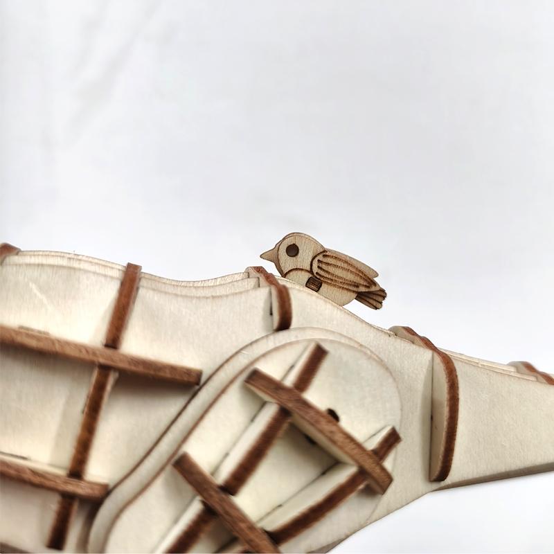 Small Tyrannosaurus Rex Wooden Puzzle, 3D Assembly Animal Model, Educational Toy, Realistic Animal Series Ornament, No Battery Needed