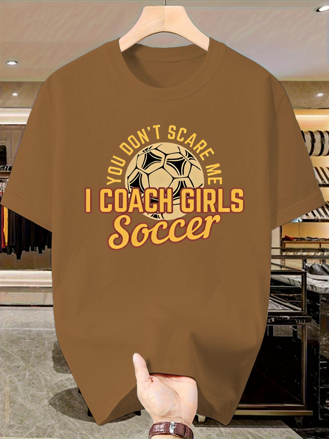 Football Coach Gift Choice! Women's Soccer Theme Personalized T-Shirt, Slim-Fitting Short Sleeve Casual Top for Training and Daily Wear