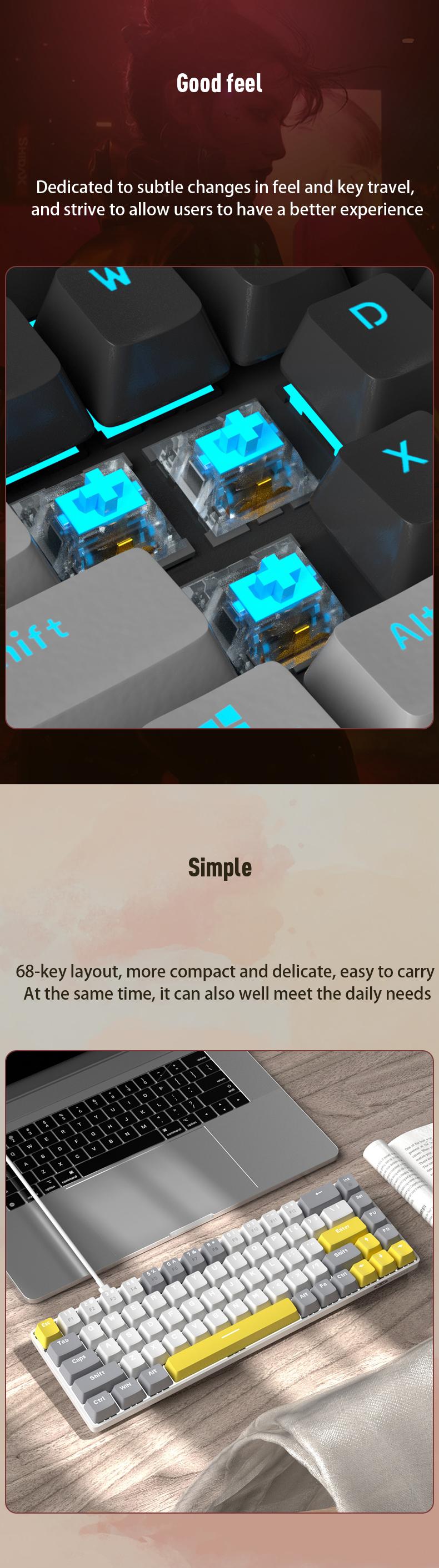 MageGee MK-Box Portable 60% Mechanical Gaming Keyboard, LED Backlit Compact 68 Keys Mini Wired Office Keyboard with Mechanical Switch for Windows Laptop PC Mac MageGee MK-Box Portable 60% Mechanical Gaming Keyboard, LED Backlit Compact 68 Keys Mini Wired Office Keyboard with Mechanical Switch for Windows Laptop PC Mac