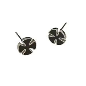 Unisex Cross Stud Earrings, Punk & Hip Hop Streetwear Style Earrings for Men and Women
