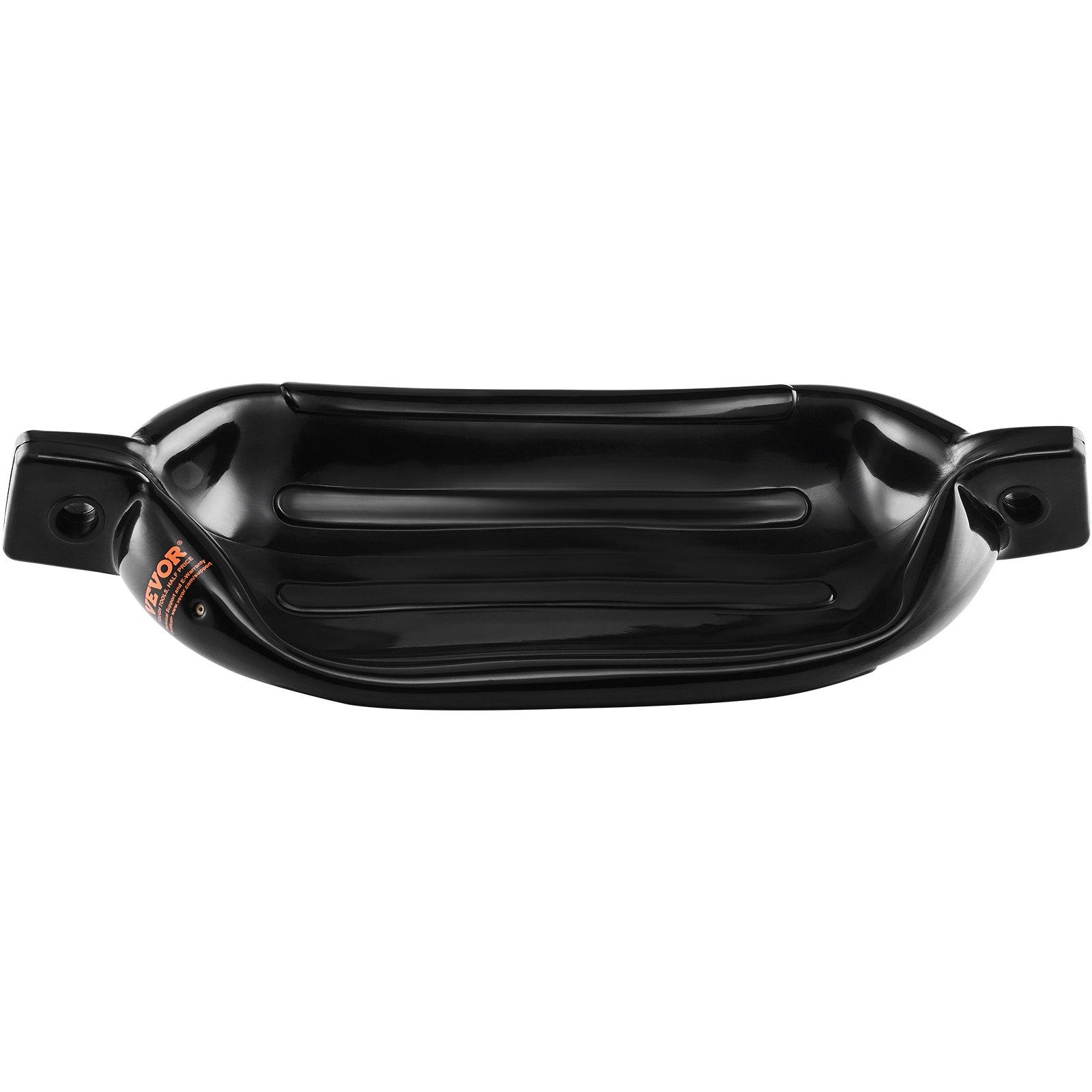 VEVOR Boat Fenders, 6.5" x 23" Boat Bumpers for Docking, Inflatable Ribbed Fender with Center Holes, Marine Boat Dock Fender Bumper with Air Pump, 4 Needles and 4 Ropes and Storage Bag, Black VEVOR Boat Fenders, 6.5" x 23" Boat Bumpers for Docking, Inflatable Ribbed Fender with Center Holes, Marine Boat Dock Fender Bumper with Air Pump, 4 Needles and 4 Ropes and Storage Bag, Black