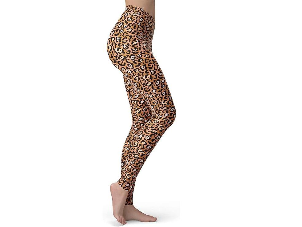 Leopard print series printed sports leggings DIY women's yoga pants fitness pants