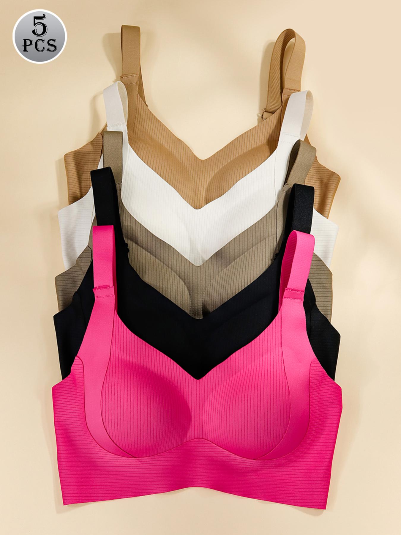 Women's Solid Wireless Bra, ComfortableBreathable Push Up Bra, Softness Lightweight,Lingerie for All Seasons, Pushbra Everyday Bridal Bridal