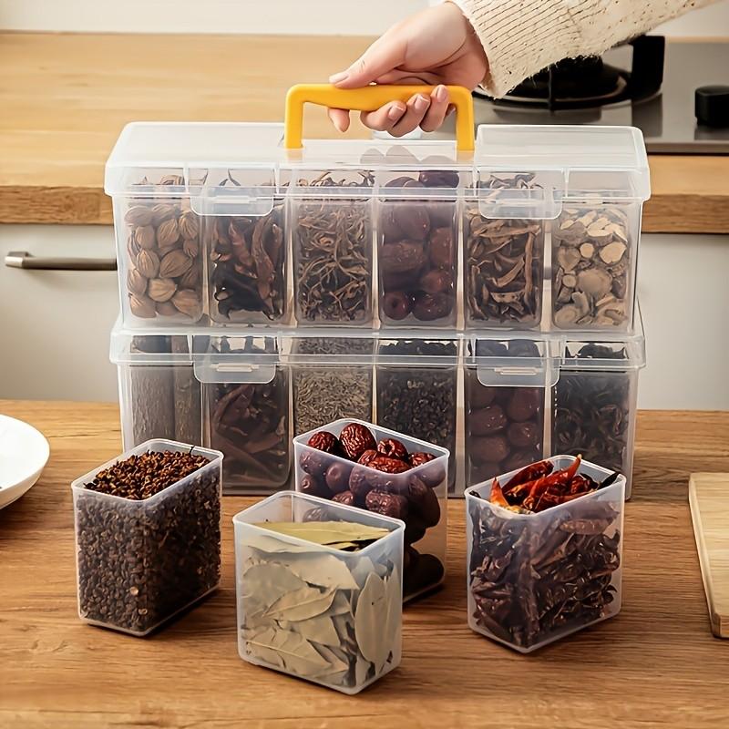 7pcs Storage Boxes Set, Transparent PP Material, Stackable & Reusable, Ideal for Kitchen, Fridge, Pantry, Food Organization