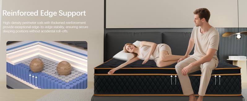 Valentine's Day Gift for Couples 10‘’12‘’14 Inch Space-Saving Mattress 6-Layer Therapeutic Foam Twin Size Cooling Gel Support for Back Comfort Medium Firm Feel CertiPUR-US Bed in a Box for a Romantic Night’s Sleep