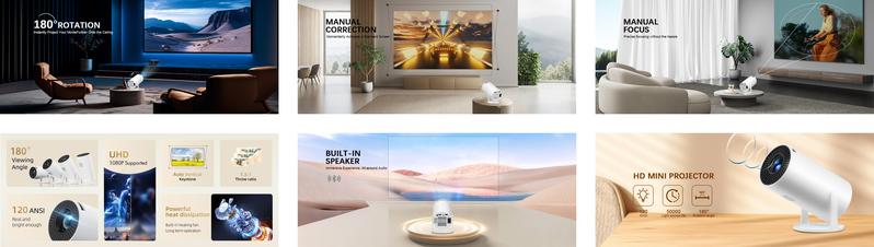 Portable Projector, 2025 Upgraded Mini Projector, Support 4k Decoding 1080P Home Theater Video Projector, Compatible with Gifts valentines gift ideas Portable Projector, 2025 Upgraded Mini Projector, Support 4k Decoding 1080P Home Theater Video Projector, Compatible with Gifts valentines gift ideas