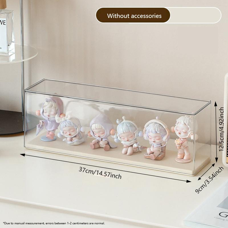 Acrylic Transparent Display Case, Solid Color Blind Box Storage Stand, Dustproof & Stackable Design, Ideal for Toys & Collectibles