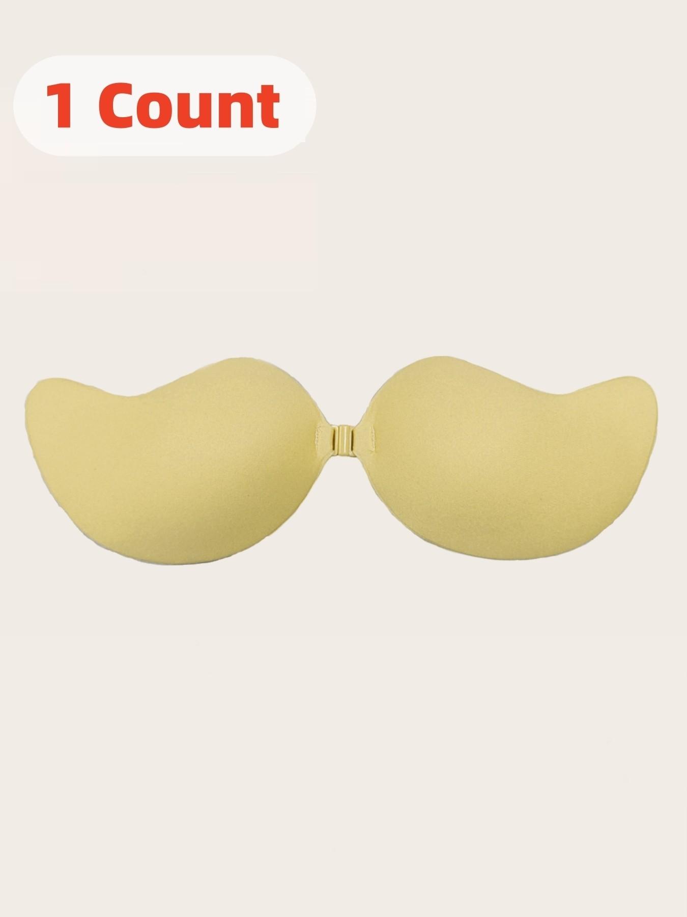 1/2/4 Piece Set Strapless Adhesive Bra Silicone Breast Petals, Sexy Push-Up Invisible Bra For Women, One-Piece Seamless Backless Mango Shaped Bras And Silicone Nipple Covers For Women Strapless Dress Wedding Gown, Suitable For Daily