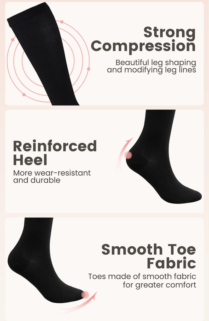 Viconow 4 Pairs Sports Socks for Women - Best Support for Circulation, Running, Travel