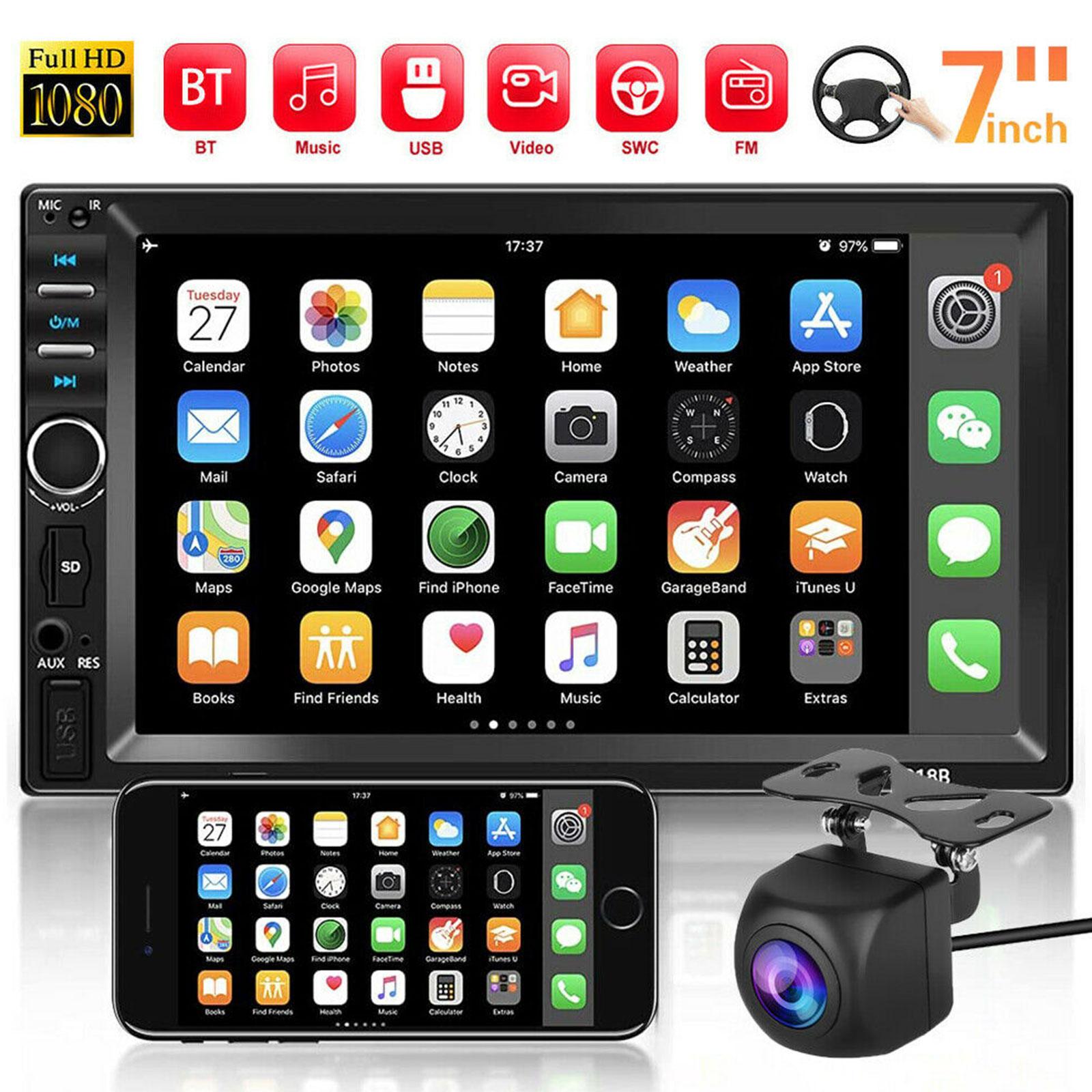 Bileeko Car Radio Digital 2 din Stereo 7inch HD Screen Autoradio Multimedia Player MP5 Bluetooth USB TF FM Camera