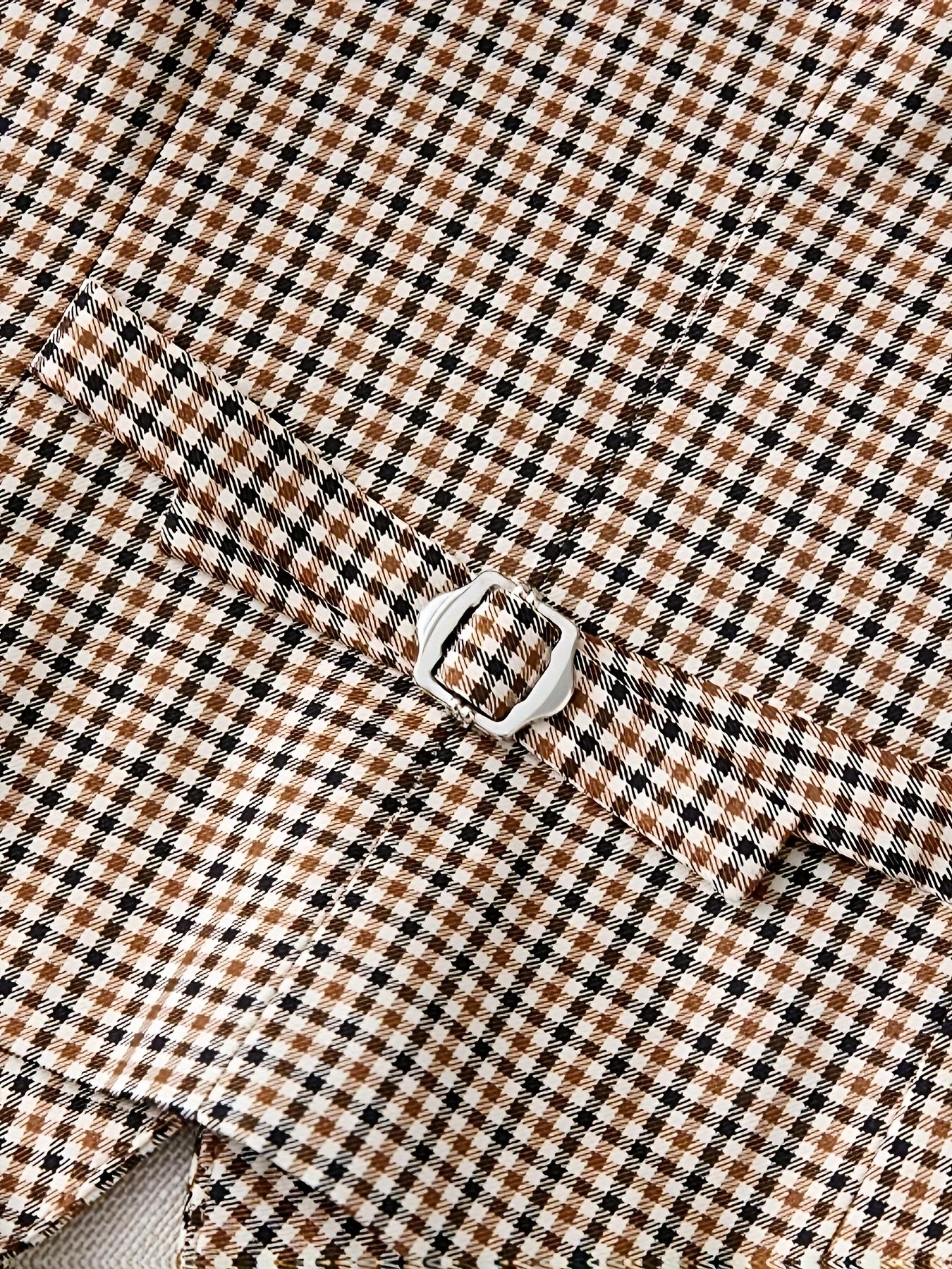 Women's Plaid Vest Jacket Tops, Racerback Backless Design, V-Neck Slim Fit, Suitable for Formal & Casual Occasions, Sunborui Business Style