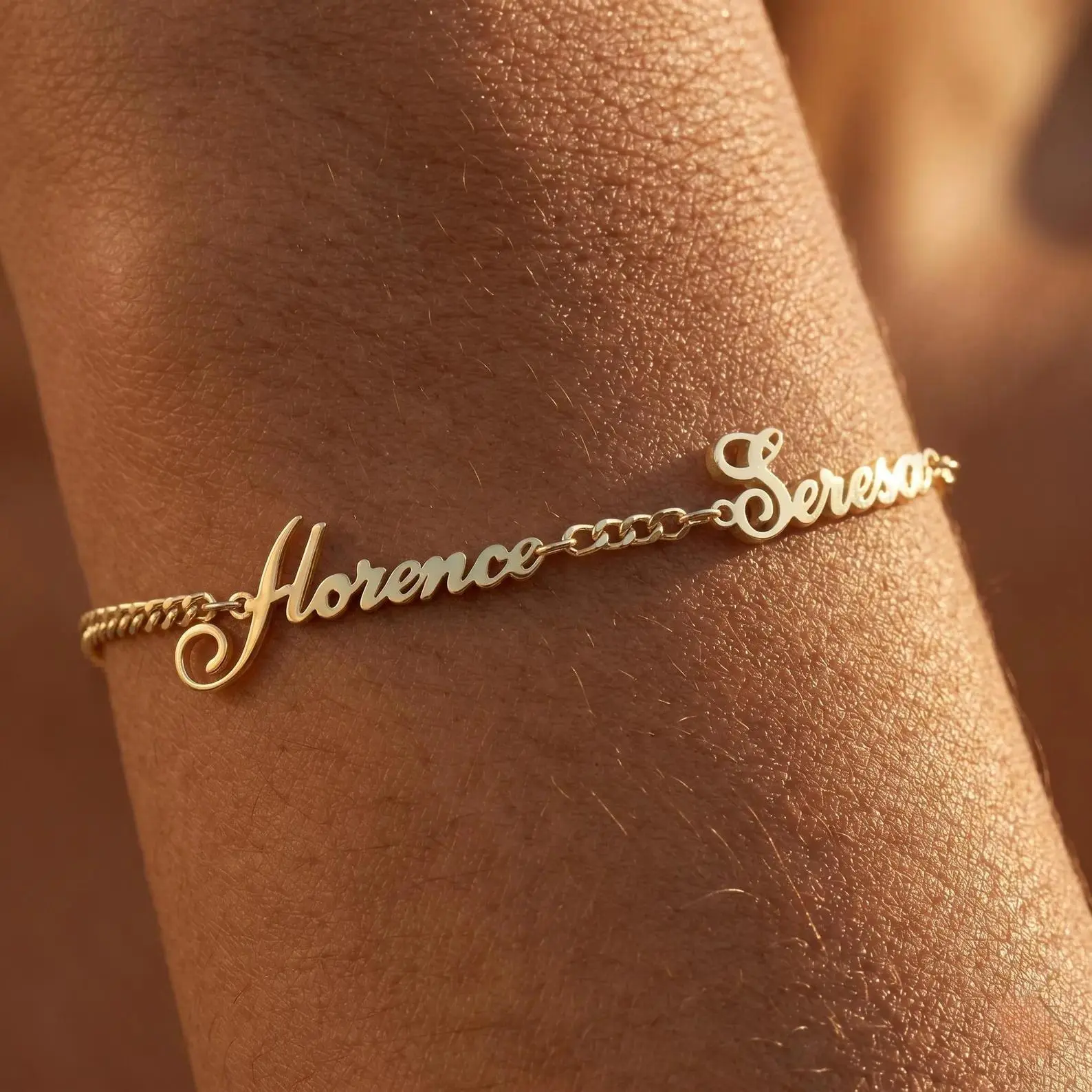 AS779 Personalized Custom Multi-name Bracelet Stainless Steel Exclusive Custom Name Bracelet Special Gift for Family