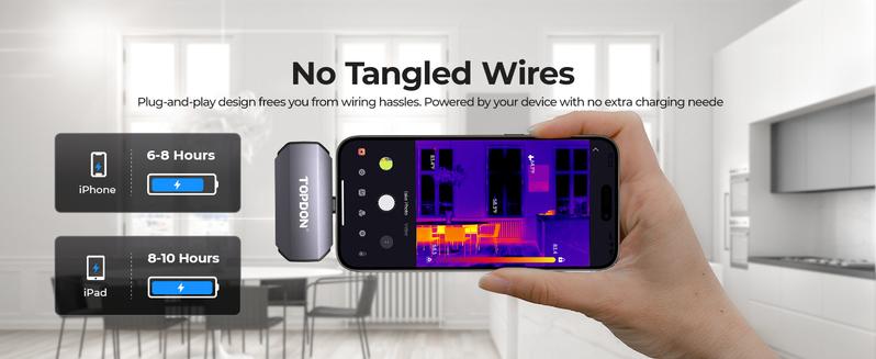 TOPDON TC002C Thermal Camera for iPhone 15 Series & iPads with Type-C Port 256x192 IR High Resolution Thermal Imager Infrared Test Report -4°F to 1022°F Temp Range Upgraded Version of TC002 Cellphone Smartphone