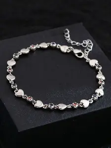 Latest Sparkling Star Zircon Heart Bracelet Hand Chain, Elegant Fashion Gift, Perfect for Birthday Graduation Christmas, Girls Must-Have Style