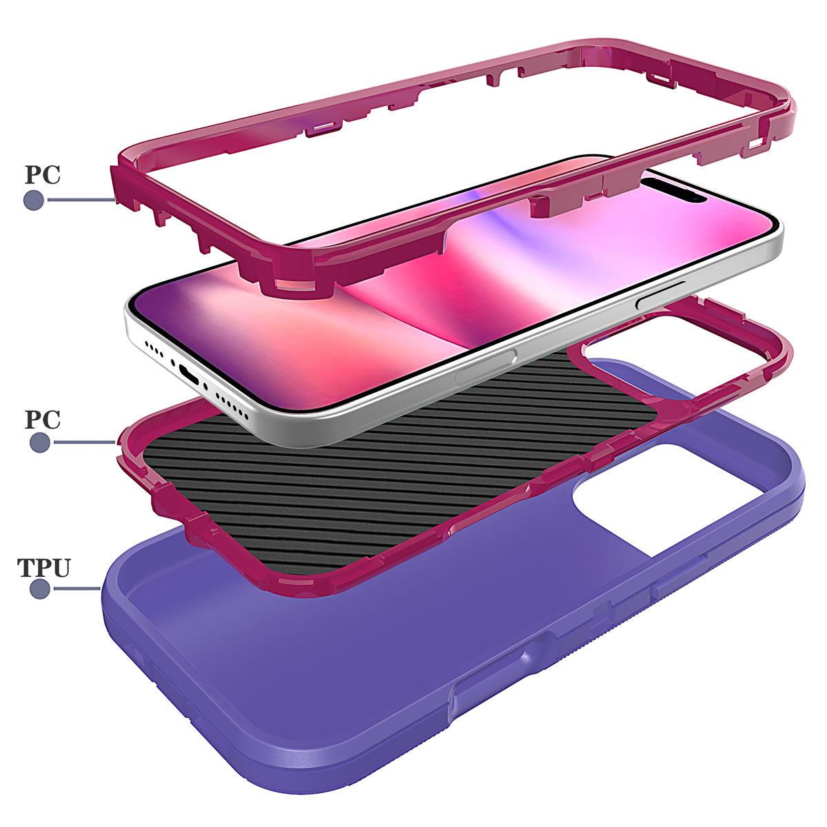 Essential phone case for outdoor workers, suitable for iPhone 16 Pro Max with back clip, iPhone 15 Plus protective case, 14 Max with rotating clip, 13 Pro waist-hanging phone case