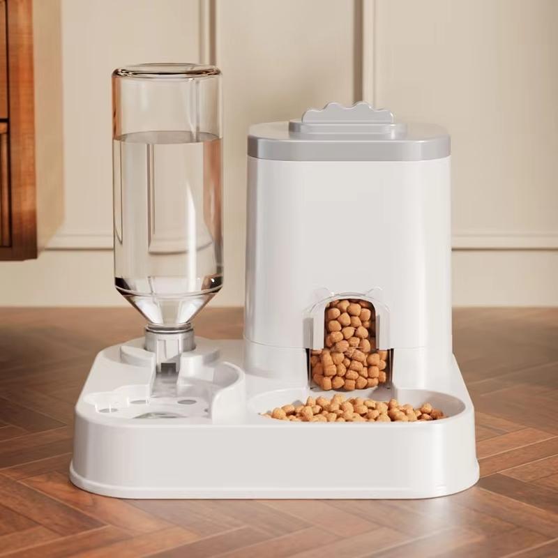 Automatic Pet Feeder and Water Dispenser Combo, Large Capacity Food and Water Feeder for Dogs and Cats, Easy to Use Pet Supplies