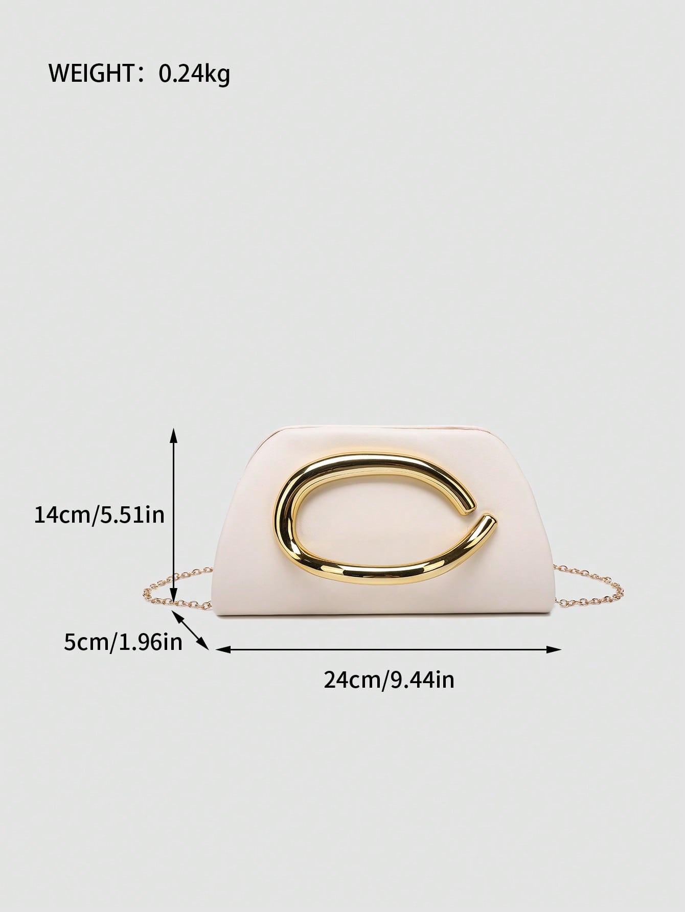 Women's Elegant Evening Clutch Bag with Detachable Chain Strap, Perfect for Weddings & Parties, Fashion Accessory for Special Occasions