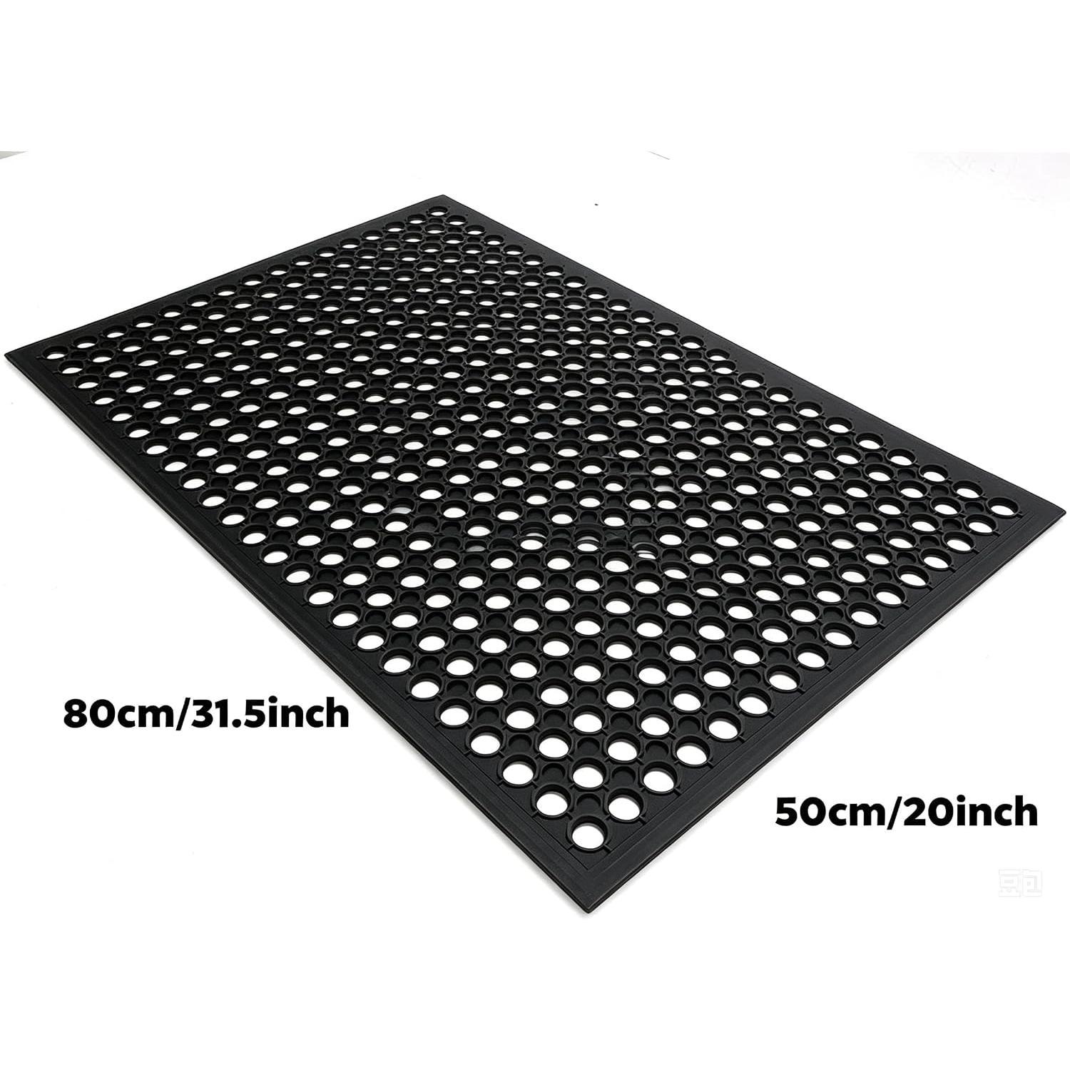Commercial Heavy-Duty Synthetic Rubber Floor Mat, 20x31in Non-Slip Horse Stall Mats with Hole Pattern for Outdoor Areas, Patio/Garage Drainage Needs Commercial Heavy-Duty Synthetic Rubber Floor Mat, 20x31in Non-Slip Horse Stall Mats with Hole Pattern for Outdoor Areas, Patio/Garage Drainage Needs