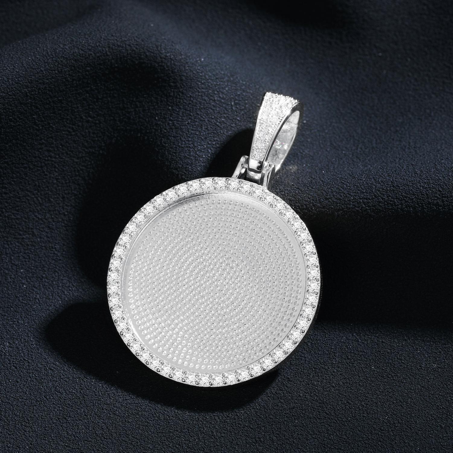 Customized Picture Pendant Necklace Personalized Men S925 Sterling Silver Hip Hop Jewelry Gift