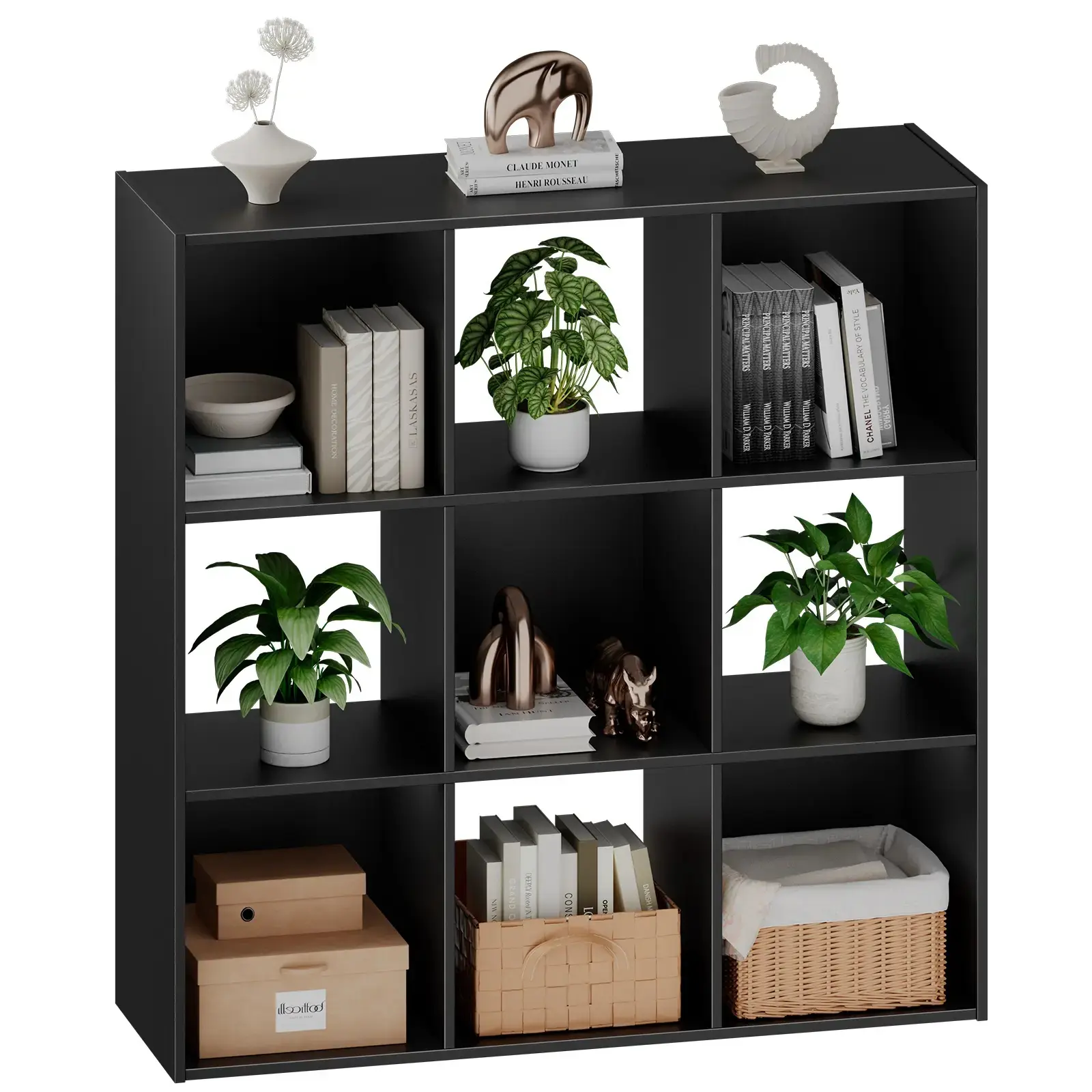Open Cube Bookcase - Modular Shelf with Removable Back Panels, 1 Unit Room Storage Organizer for Books, Records, Bins, Maximizes Storage Space in Living Room, Office
