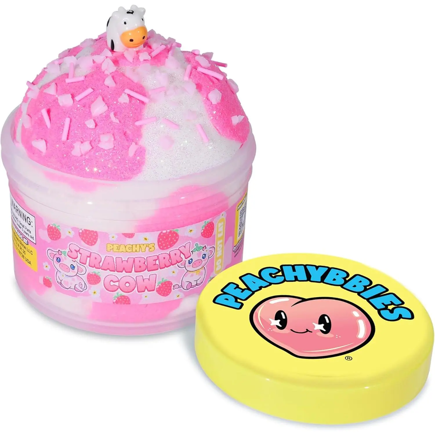 Strawberry Cow Cloud - Made in USA Premium, 100% Authentic, 7 oz., Scented for Kids, ASMR, Charms, Fidget Toys