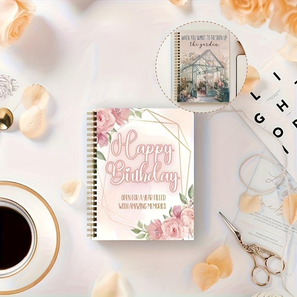 Birthday Blessing Memory Book, Collect and Save Greeting Cards, Messages, and Celebration Activities, Keepsake Album for Friends and Family