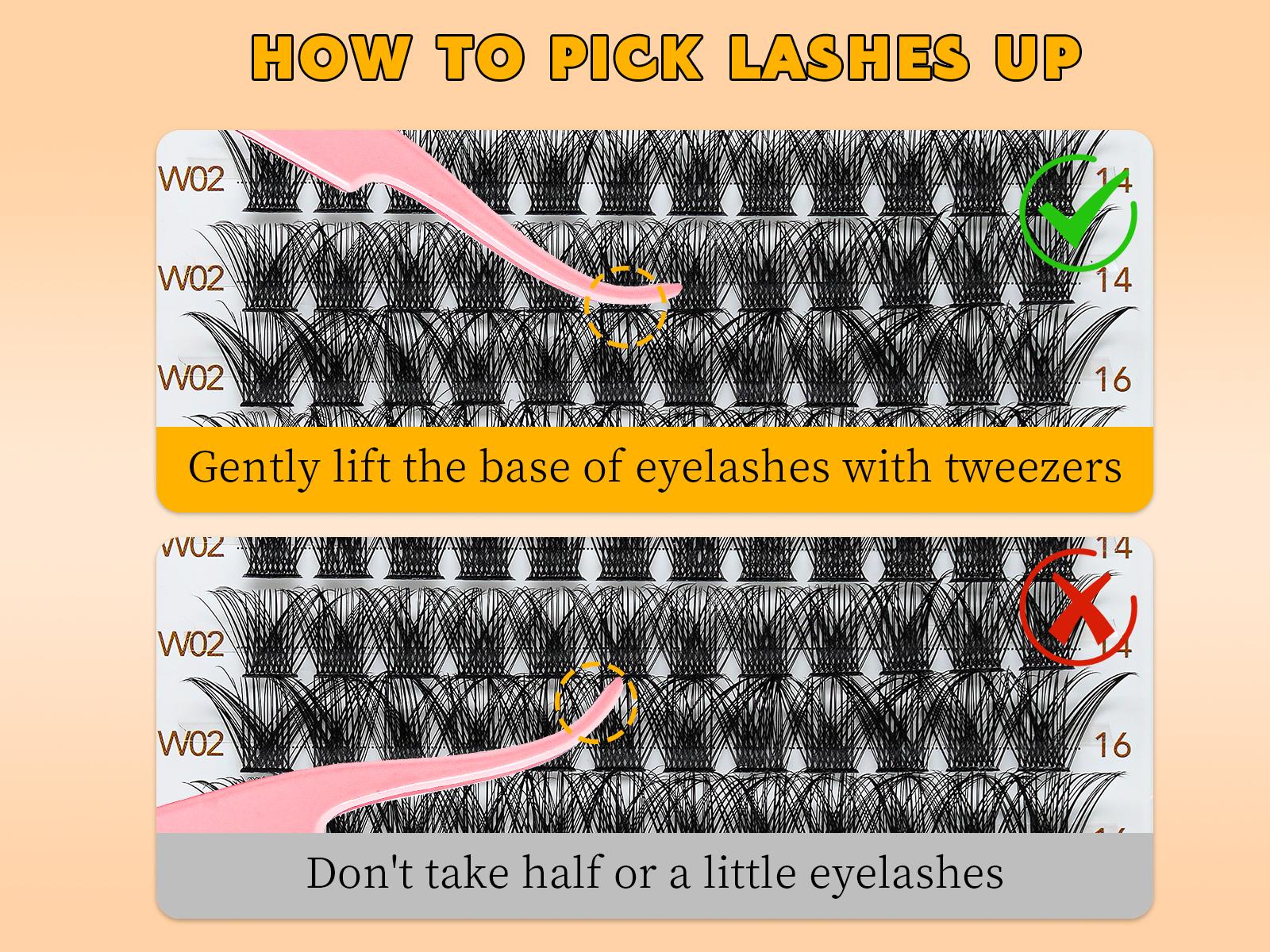 RITALASH 384PCS 4 style Cluster Lashes book Individual Lashes Clusters Eyelash Extensions False Eyelashes DIY False Lash Extension Kit Reusable False Eyelashes Natural Look Mix 10-16mm Makeup