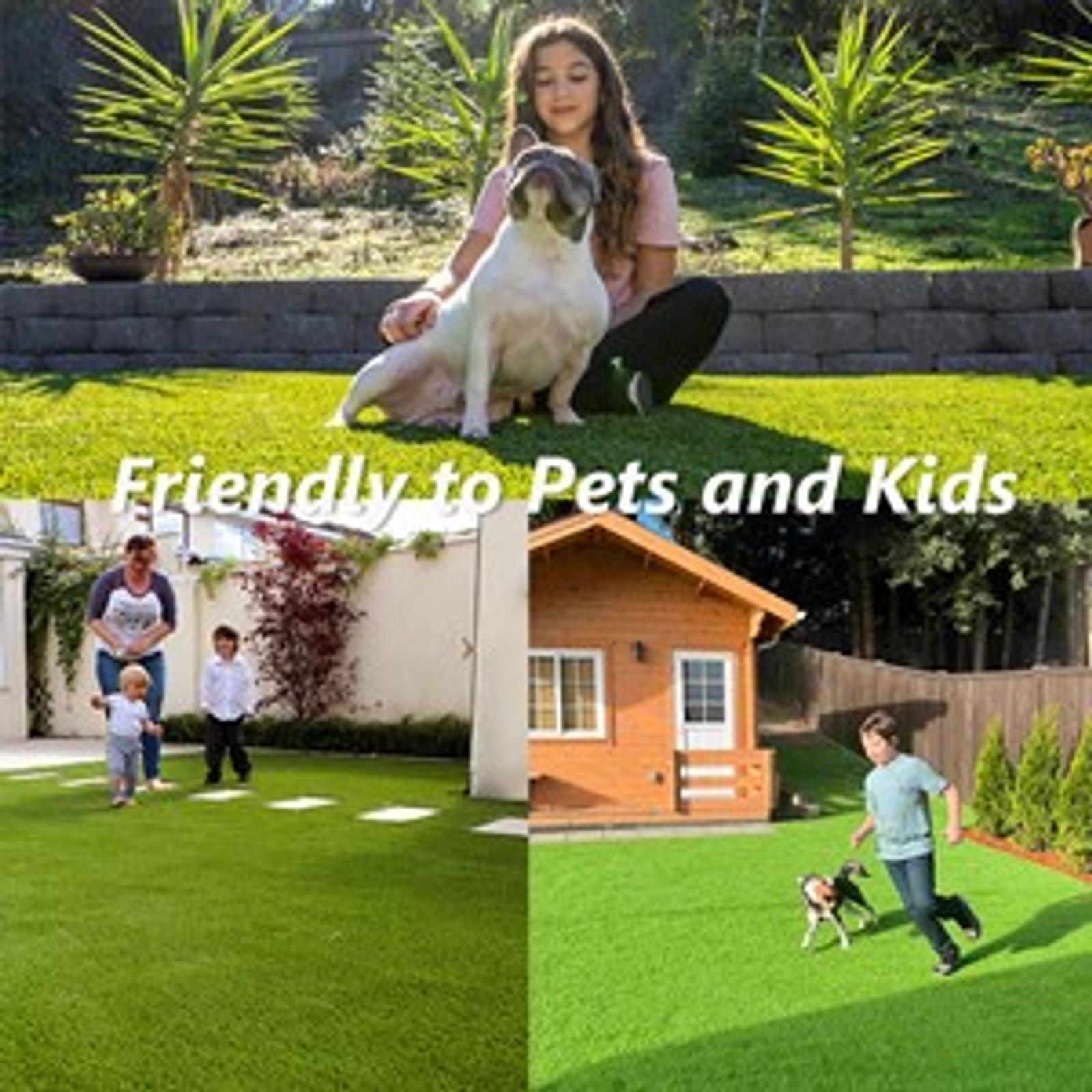 Artificial Grass 3' x 10' (30 Square Feet) Realistic Fake Grass Deluxe Turf Synthetic Turf Thick Lawn Pet Turf -Perfect for Indoor/Outdoor Landscape (20mm high Pile) Customized