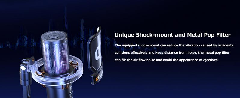 COMICA EJoy Uni/Uni PRO Wireless Gaming Microphone | RGB Condenser Mic with CalMix Noise Reduction | Adjustable Boom Arm • Plug & Play • 50H Battery | PC/Mobile Compatible for Streaming & Podcasting COMICA EJoy Uni/Uni PRO Wireless Gaming Microphone | RGB Condenser Mic with CalMix Noise Reduction | Adjustable Boom Arm • Plug & Play • 50H Battery | PC/Mobile Compatible for Streaming & Podcasting