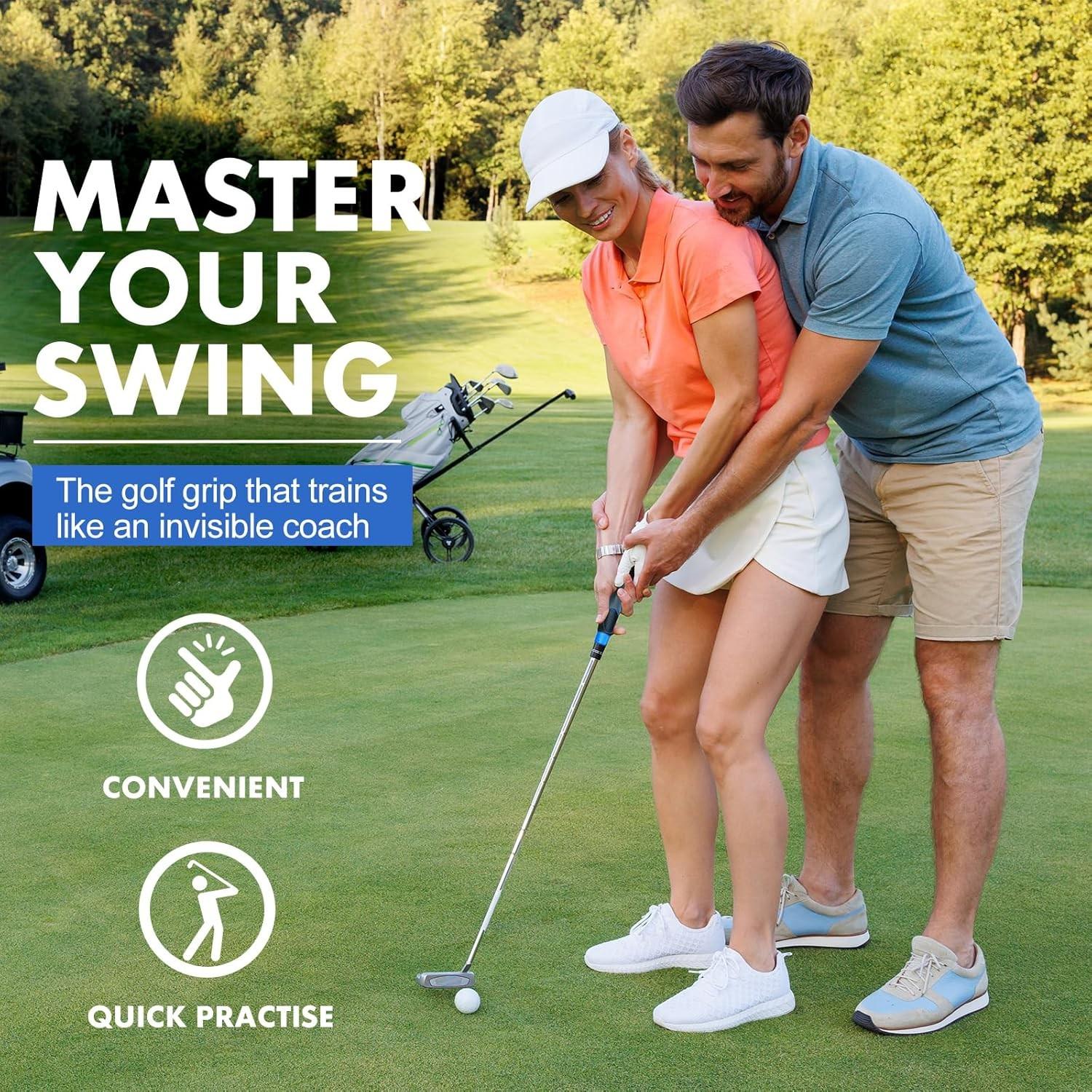 Golf Grip Training Attachment, Outdoor Golf Swing Trainer, Beginner Motion Alignment Aid, Correct Grip Training Tool, Golf Accessories