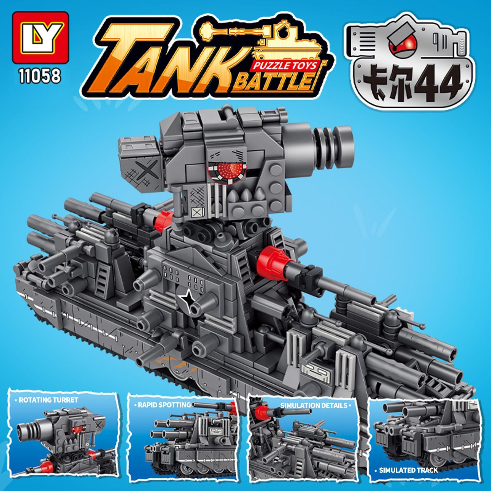 Tank Model Building Toy, Military Vehicle Building Set, Movable Block Model, Home Decor & Party Decoration, Perfect Gift for Boys & Military Enthusiasts