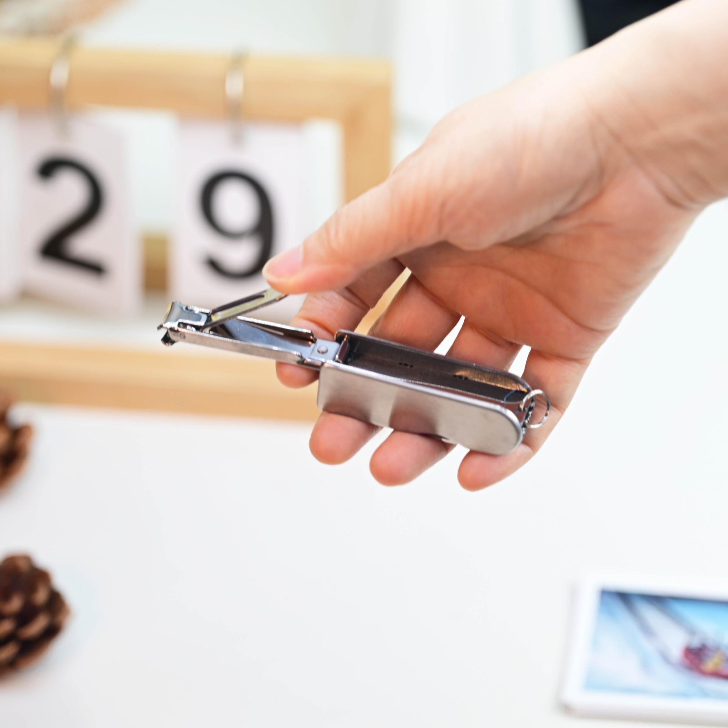 Mini Multifunctional Tool Set with Keychain, Portable Stainless Steel Folding Nail Clippers, Screwdriver, Scissors for Outdoor Camping and Daily Use