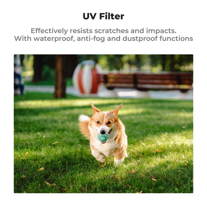 [K&F CONCEPT]UV/CPL/ND Filter Set Compatible with DJI Osmo Pocket 3, 6 Pack Magnetic UV+CPL+ND16/PL+ND32/PL+ND64/PL+ND256/PL Protection Polarizer Neutral Density Filters, Multi Coated HD Optical Glass