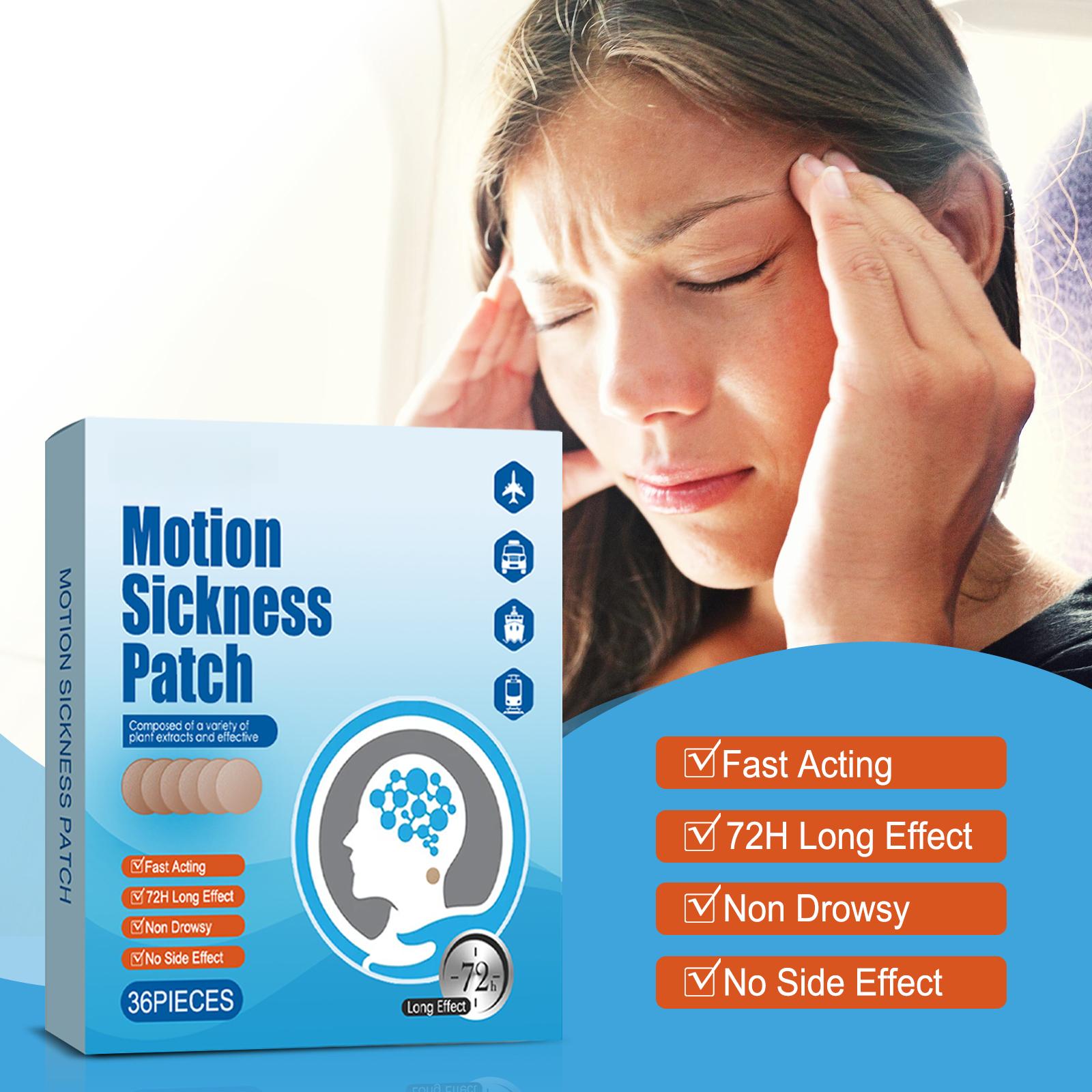 [Travel Essential] Herbal Traditional Motion Sickness Patches - Waterproof Styrax Dizziness Aid, 72h Motion Guard, Fast Relief for Car & Sea Sickness, Refreshing Behind-the-Ear Strips, Water Proof, Fast Herbal Action