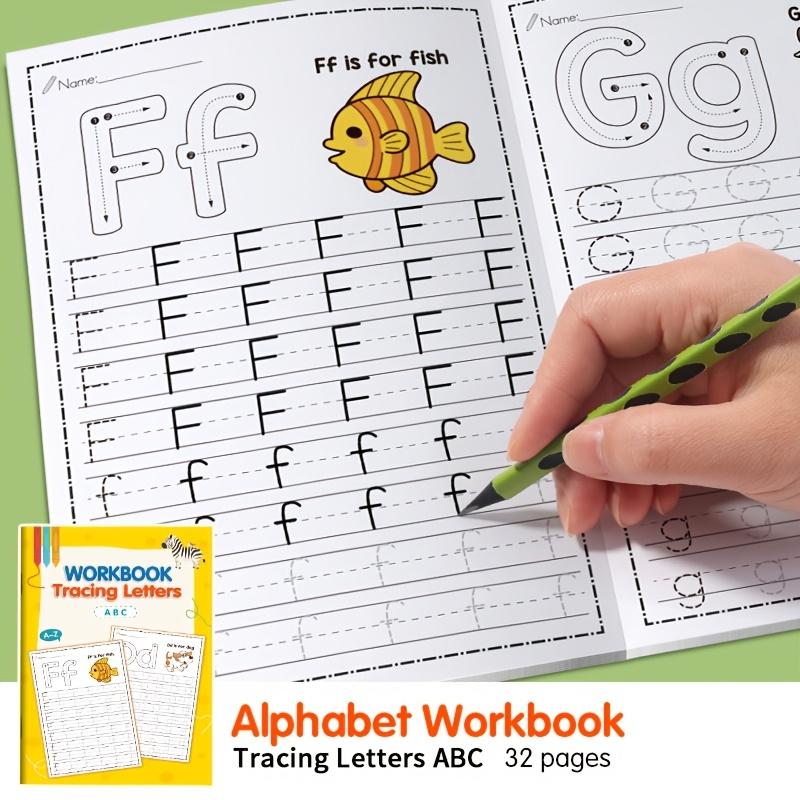 This 32-Page Children'S Writing Practice Book Is Designed For Preschool Children And Is Suitable For Home And School Use, School Supplies, Early Education, Learning Activity Book, Learning Materials, Alphabet Practice Book, Tracing Preschool Books