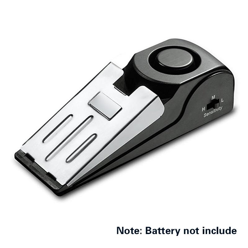 Home Security Door Stopper Alarm - Easy to Install No Tools Needed, 3 Sensitivity Modes, 120DB Loud Anti-Theft Alarm, Stainless Steel Pressure-Resistant, Instant Alarm When Pushed