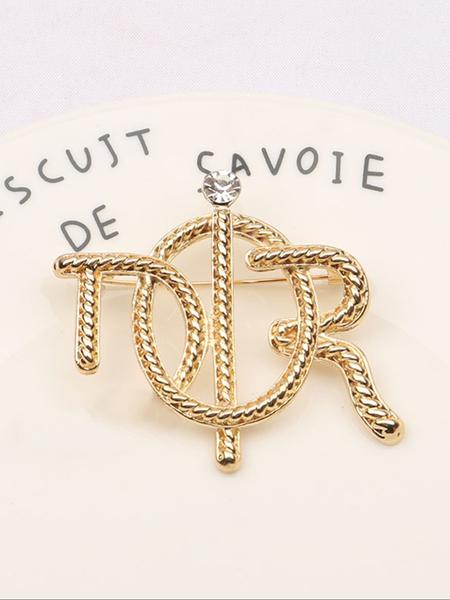 Women's Rhinestone Letter Brooch Pin, Cute Vintage Style Jewelry Gift for Girls, Fashion Accessory for All Occasions