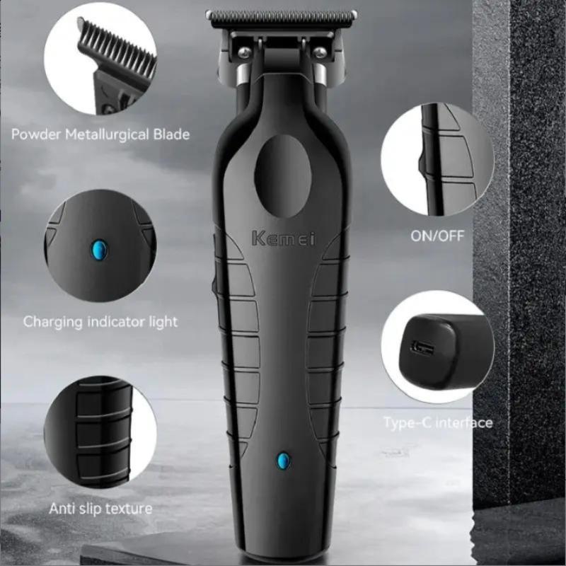 Professional Electric Hair Clipper for Barbers and Stylists, USB Rechargeable, Adjustable Blade Guard, Ideal Gift for Men Km-2296 Km-2299