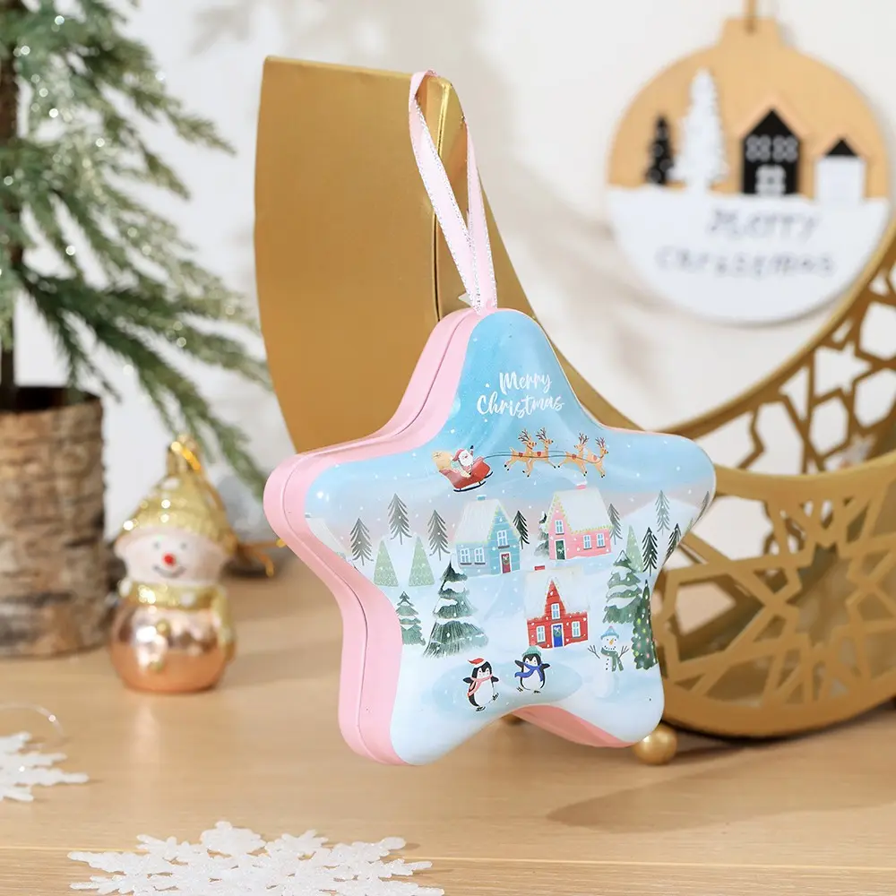 Christmas Tree Iron Sock Storage Box, Holiday Shape Organizer, Candy Snack Container, Gift Packaging Decor, Multi-Use Hanging Ornament
