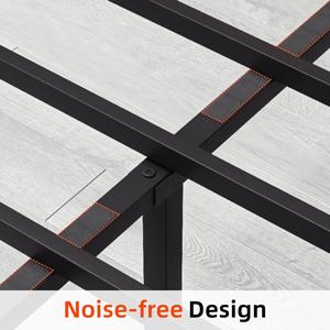 Full/Queen/King Bed Frame with Wood Headboard, Platform Bed Frame with Under Bed Storage and Metal Legs, No Box Spring Needed-Rustic Brown